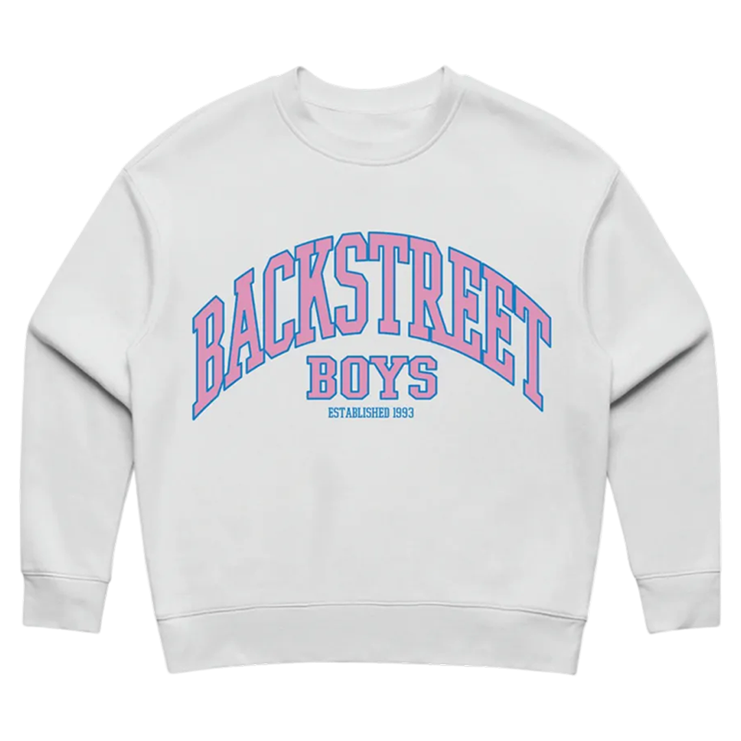 Collegiate White Crewneck Sweatshirt